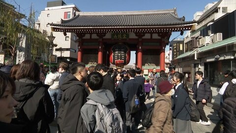 2月の訪日外国人旅行者  約346万7000人　過去最多を更新…韓国・台湾・アメリカなどから訪日客増加