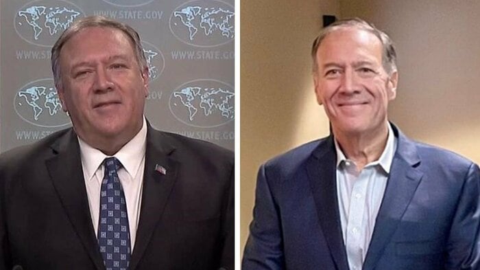 減量前のポンペオ氏(左)と減量後のポンペオ氏(右)(右の画像は、本人のツイッターより)