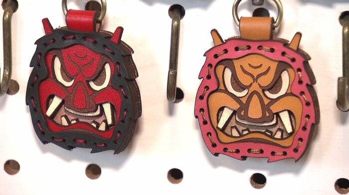 なまはげをモチーフにしたキーホルダー