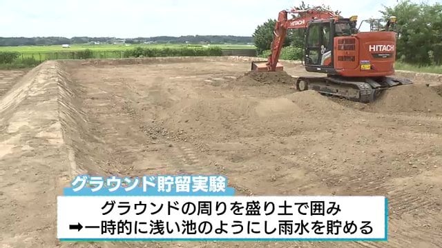 グラウンド貯留実験