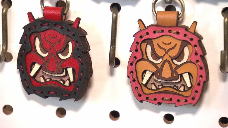 なまはげをモチーフにしたキーホルダー