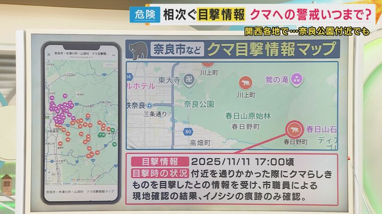 クマ目撃情報マップ