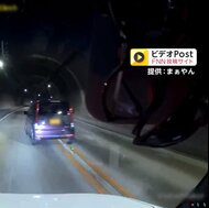 【独自】「またこいつか」片側1車線のトンネルで無灯火の危険な追い越し違反…同一人物か？同じ場所で過去に同様の違反車　静岡・伊東市