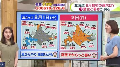 【菅井さんの天気予報 30日(木)】夏はどこへ…涼しすぎる北海道！札幌の最高気温は23.6℃で平年を下回る＿あすの花火大会＆週末予報