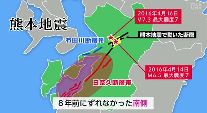 ずれなかった“日奈久断層帯の南側”でもM7級地震の恐れ　熊本地震8年で専門家「まだエネルギーをため続けている」