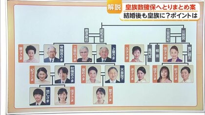皇族の方のお写真 解説】皇族数の確保、とりまとめ案 女性皇族の結婚後に身分を保持して