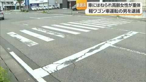 新居浜で横断歩道渡っていた高齢女性はねられ意識不明の重体　軽ワゴン車を運転していた男を逮捕【愛媛】