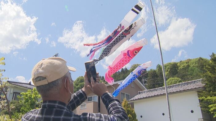 「こいのぼり動画」を撮影(松本市)