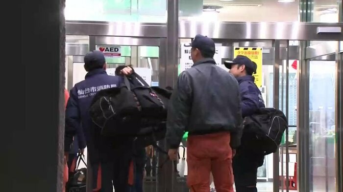 宮城県から派遣された緊急消防援助隊が到着（4月23日夜）