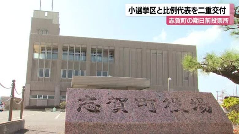 志賀町の期日前投票所で二重交付 小選挙区と比例代表の投票は有効票に｜FNNプライムオンライン