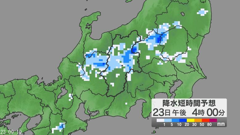 関東甲信地方では「警報級の大雨」の可能性　大気の状態が非常に不安定　24時間予想降水量は　関東地方北部100ミリ、関東地方南部・甲信地方80ミリ（24日午前6時まで・多い所で）｜FNNプライムオンライン