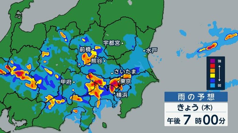 【速報解説】10日（木）夕方から関東に線状降水帯発生のおそれ　どこで雨が強まりそう？｜FNNプライムオンライン