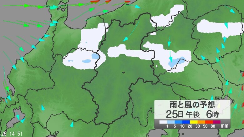 関東甲信地方では局地的な激しい雨、落雷や竜巻などの激しい突風に注意　25日夜遅くにかけて、大気の状態が非常に不安定｜FNNプライムオンライン