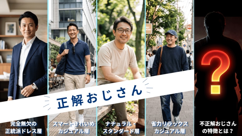 「おじさんの正解の見た目」を調査結果からAI画像生成！正解と不正解の見た目を大公開