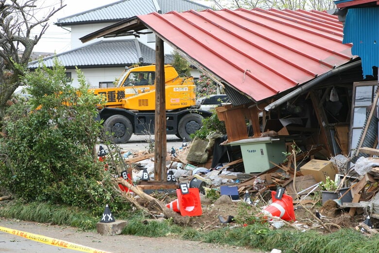 2011年4月18日 クレーン車が通学の列に突っ込んだ現場(栃木・鹿沼市)