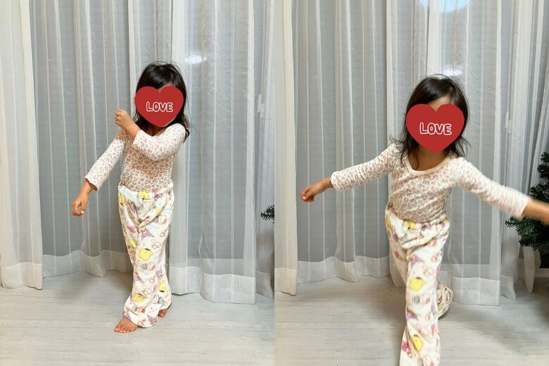 左：候補1つ目のポーズ　右：候補2つ目のポーズ（提供：青かんぱちさん）