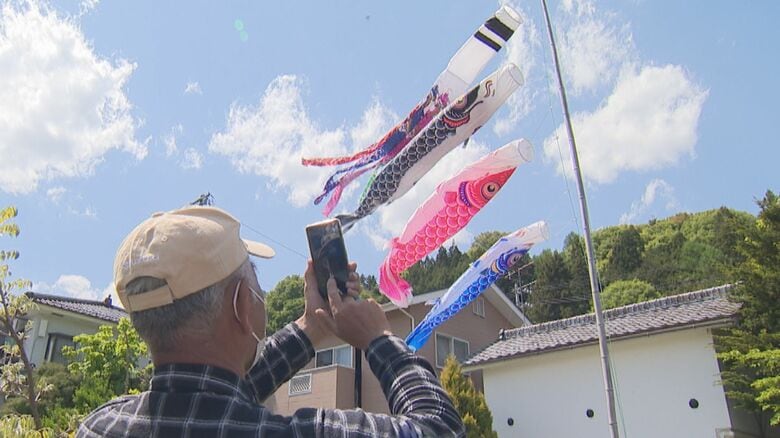「こいのぼり動画」を撮影（松本市）