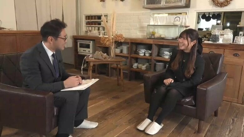 岩渕麗楽選手（一関市東山町　Guest　House　Kaziya 12月10日）