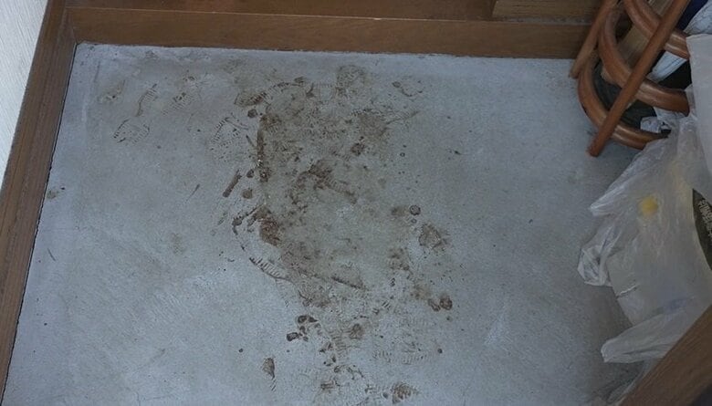 アパート玄関の血痕は容疑者の女のものだった