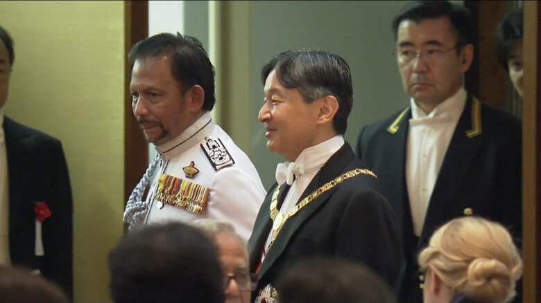 2019年、即位の礼 饗宴の儀での陛下とブルネイ国王