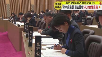 【過去最多】「女性としての視点を政策に」女性県議5人誕生で変化する熊本県議会教育や介護などに関する質問増加