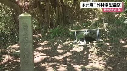 日本軍の野戦病院跡　糸洲第二外科壕で慰霊祭　