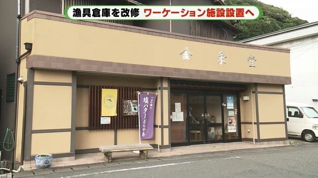 ワーキング施設の目の前にある菓子店「金栄堂」