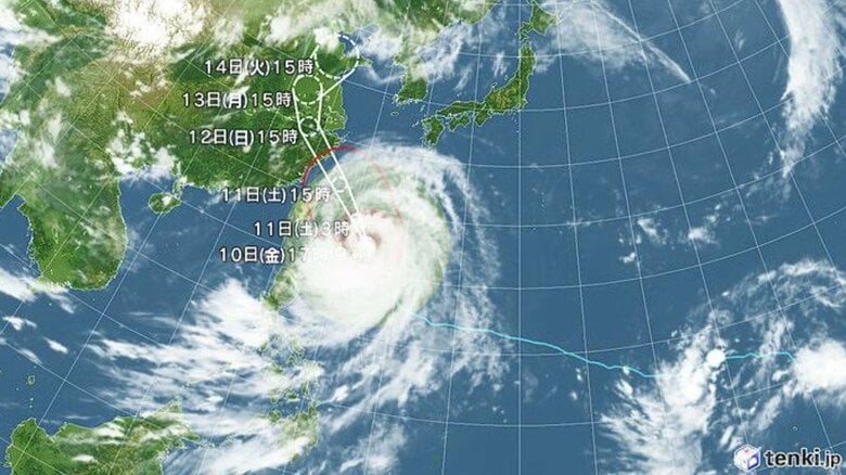 【台風情報】大型で非常に強い台風9号 沖縄県の宮古島が暴風域に入る あす11日午前に先島諸島に最接近へ 猛烈な風が吹き荒れる所がある見込み 台風が大型で比較的スピードが遅いため影響が長引く恐れ |FNNプライムオンライン