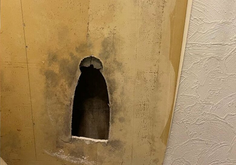 ゆずちゃん救出のために開けた穴