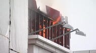 解体中の建物焼く火事　けが人なし　岩手県盛岡市