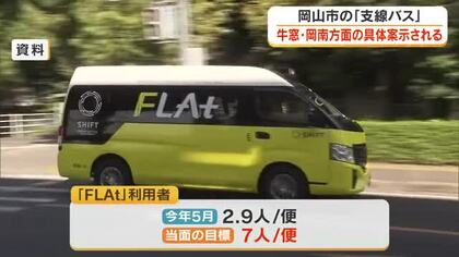 １便当たり２．９人　岡山市の「支線バス」１０月運行開始の牛窓・岡南２方面の再編案示される【岡山】