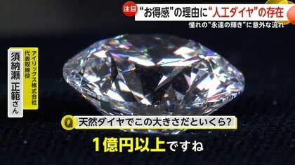 10カラットで100万円」“ラボダイヤ”で永遠の輝き…ダイヤモンドが“お得