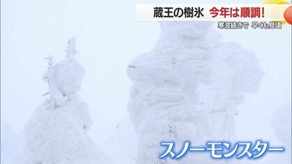 銀世界に幻想的な“スノーモンスター”！蔵王のシンボル「樹氷」が見頃