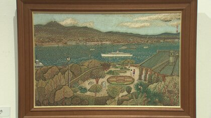山下清が海を渡る…貼絵に「ヨーロッパの街並み」が “水面の描写”は圧巻