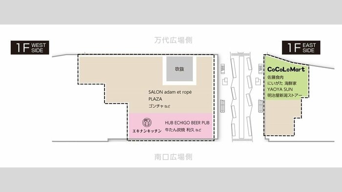 CoCoLo新潟・1階
