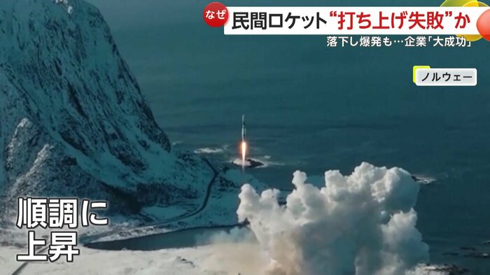 力強く宇宙に向けて飛んでいくロケット