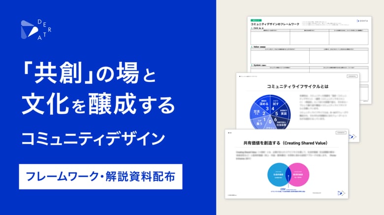 DERTA、「共創」の場と文化を醸成する「コミュニティフレームワーク」を公開