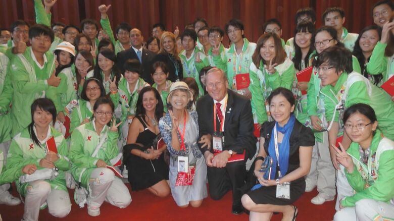 中国・上海万博を訪れた山田さん（２０１０年）　※提供：山田外美代さん