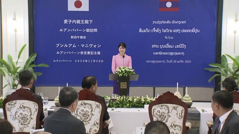 党書記主催の昼食会に出席し、おことばを述べられた