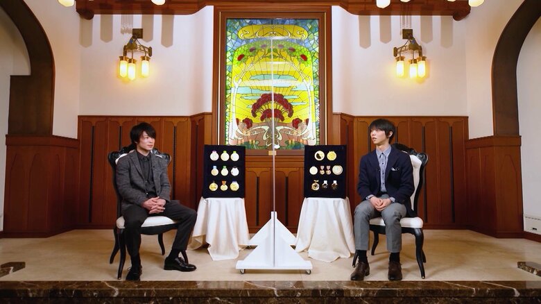 “ゾーン”について語り合う内村航平（左）と羽生結弦