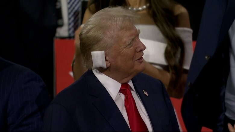 15日、ウィスコンシン州ミルウォーキーで行われた共和党大会に出席したトランプ氏