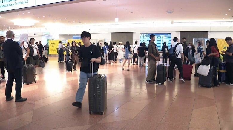 羽田空港（午前9時半過ぎ）