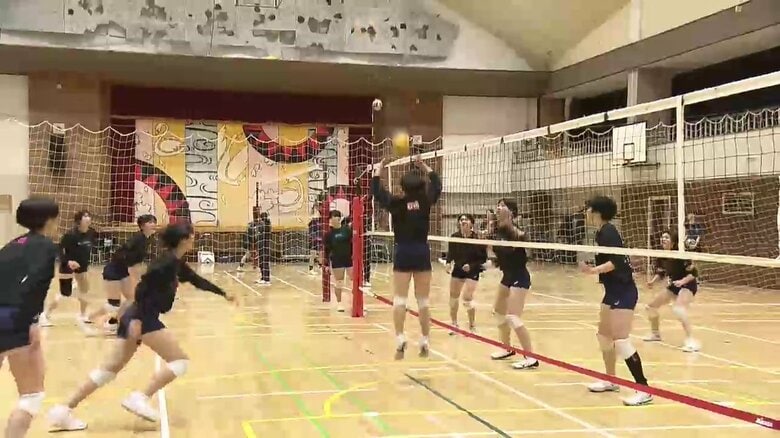 春高全国大会でベスト8を目指す盛岡誠桜の練習