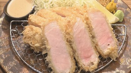断面が美しい…レアステーキのようなピンクのとんかつ　元板前が独自考案“低温揚げ”で火はしっかり【愛知発】