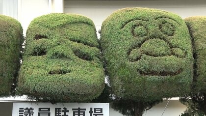 ｢角刈りおじさん？｣市役所の植木に謎の顔「何のキャラ？」作者に直接聞いてみた