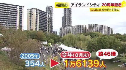 福岡市『アイランドシティ』まちびらき20年で記念式典　人口は46倍の1万6000人超に　「緑が多くて落ち着いている」「夜遅くまで交通機関があったら」