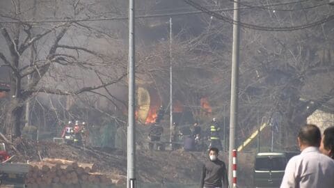 住宅1棟全焼　男性2人けが　宮古市で火事　岩手県