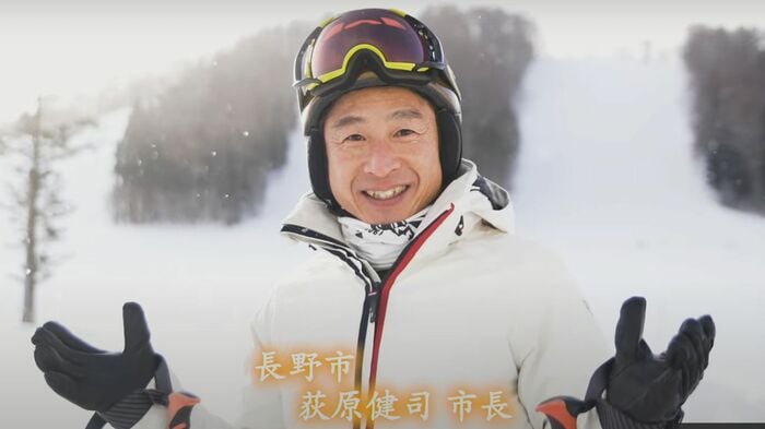 長野市のPRのためプロモーション動画に出演(長野市公式チャンネルより)
