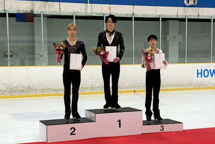 シニア男子表彰台（中部選手権）
