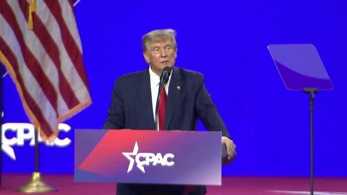 CPACで「ロシアとウクライナの戦争をすぐに解決する」と発言(2023年3月4日)